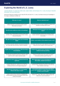 Free L.S. Lowry Art Flashcards | Year 5 Greater Depth | BookFlik