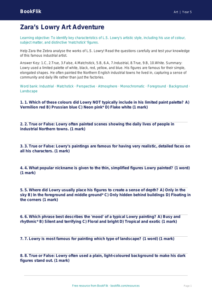 Free Lowry Quiz | Year 5 Greater Depth | BookFlik