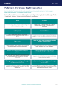 Free Pattern Flashcards | Year 5 Greater Depth | BookFlik