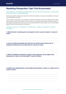 Free Perspective Assessment | Year 5 Greater Depth | BookFlik