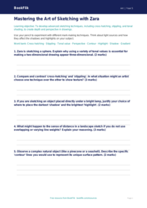 Free Sketching Worksheet | Year 5 Greater Depth | BookFlik