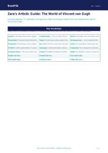 Free Van Gogh Word Mat | Year 5 Greater Depth | BookFlik