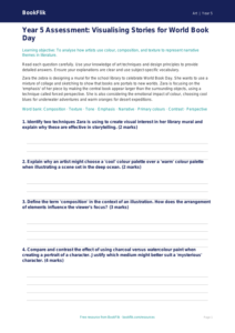 Free World Book Day Art Assessment | Year 5 Greater Depth | BookFlik