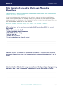 Free Algorithms Activity Sheet | Year 5 Greater Depth | BookFlik