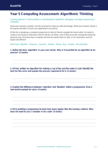 Free Algorithms Assessment | Year 5 Greater Depth | BookFlik