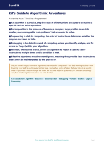 Free Algorithms Poster | Year 5 Greater Depth | BookFlik