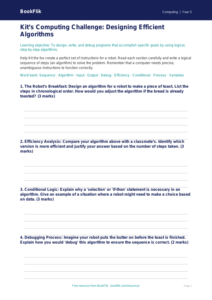 Free Algorithms Template | Year 5 Greater Depth | BookFlik