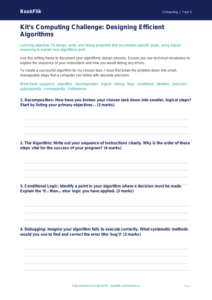 Free Algorithms Writing Frame | Year 5 Greater Depth | BookFlik