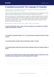 Free Binary Assessment | Year 5 Greater Depth | BookFlik