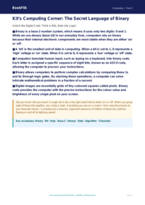 Free Binary Poster | Year 5 Greater Depth | BookFlik