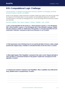 Free Coding Activity Sheet | Year 5 Greater Depth | BookFlik