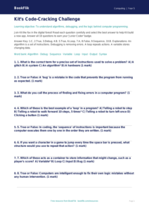 Free Coding Quiz | Year 5 Greater Depth | BookFlik