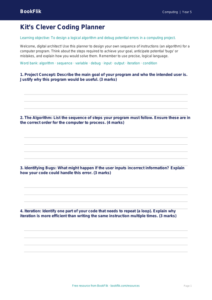 Free Coding Template | Year 5 Greater Depth | BookFlik