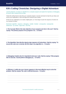 Free Coding Writing Frame | Year 5 Greater Depth | BookFlik