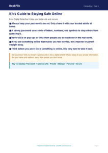 Free Cybersecurity Poster | Year 4 Supported | BookFlik