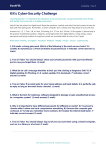 Free Cybersecurity Quiz | Year 5 Greater Depth | BookFlik