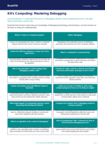Free Debugging Flashcards | Year 5 Greater Depth | BookFlik