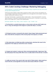 Free Debugging Worksheet | Year 5 Greater Depth | BookFlik