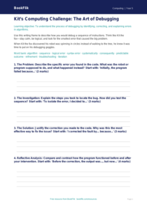 Free Debugging Writing Frame | Year 5 Greater Depth | BookFlik