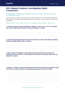 Free Networks Template | Year 5 Greater Depth | BookFlik