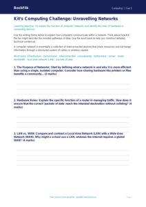 Free Networks Writing Frame | Year 5 Greater Depth | BookFlik