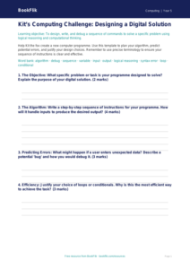 Free Programming Template | Year 5 Greater Depth | BookFlik