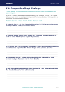 Free Scratch Activity Sheet | Year 5 Greater Depth | BookFlik