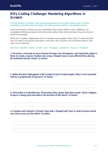 Free Scratch Worksheet | Year 5 Greater Depth | BookFlik