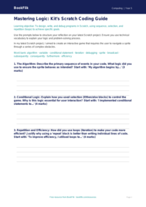 Free Scratch Writing Frame | Year 5 Greater Depth | BookFlik