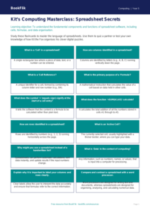 Free Spreadsheets Flashcards | Year 5 Greater Depth | BookFlik