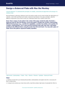 Free Cooking Nutrition Drawing Sheet | Year 5 Greater Depth | BookFlik
