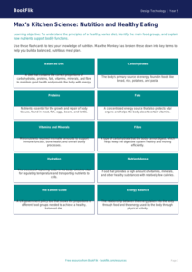 Free Cooking Nutrition Flashcards | Year 5 Greater Depth | BookFlik