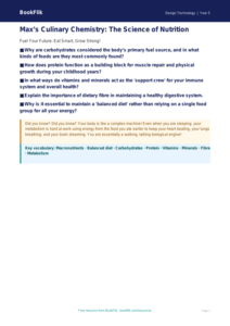 Free Cooking Nutrition Poster | Year 5 Greater Depth | BookFlik