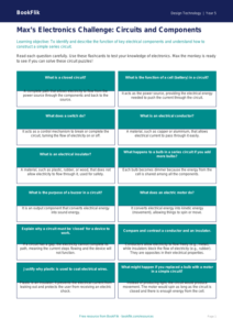 Free Electronics Flashcards | Year 5 Greater Depth | BookFlik