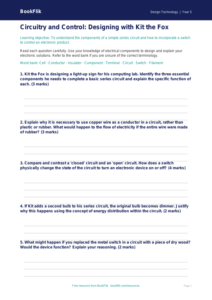 Free Electronics Worksheet | Year 5 Greater Depth | BookFlik