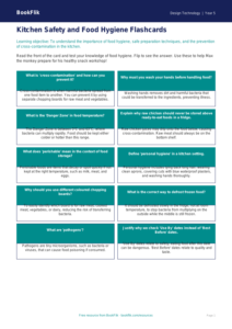 Free Food Hygiene Flashcards | Year 5 Greater Depth | BookFlik