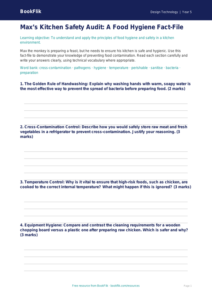 Free Food Hygiene Template | Year 5 Greater Depth | BookFlik