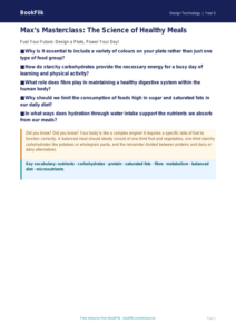 Free Healthy Meals Poster | Year 5 Greater Depth | BookFlik