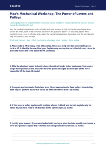 Free Levers And Pulleys Activity Sheet | Year 5 Greater Depth | BookFlik