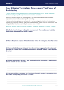 Free Prototyping Assessment | Year 5 Greater Depth | BookFlik