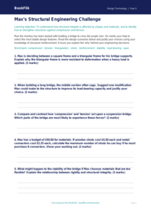 Free Structures Activity Sheet | Year 5 Greater Depth | BookFlik