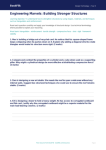 Free Structures Worksheet | Year 5 Greater Depth | BookFlik