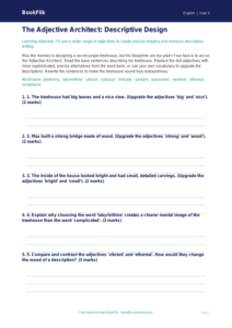Free Adjectives Activity Sheet | Year 5 Greater Depth | BookFlik