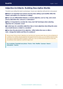 Free Adjectives Poster | Year 5 Greater Depth | BookFlik