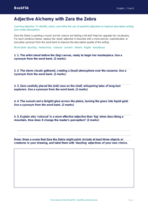 Free Adjectives Activity Sheet | Year 6 Core | BookFlik