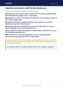 Free Adjectives Poster | Year 6 Core | BookFlik