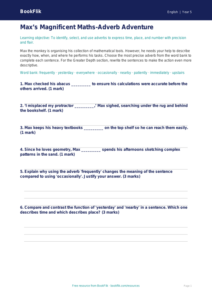 Free Adverbs Activity Sheet | Year 5 Greater Depth | BookFlik