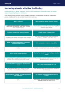 Free Adverbs Flashcards | Year 5 Greater Depth | BookFlik