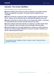 Free Adverbs Poster | Year 5 Greater Depth | BookFlik