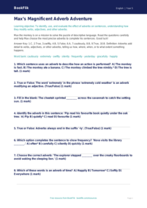 Free Adverbs Quiz | Year 5 Greater Depth | BookFlik